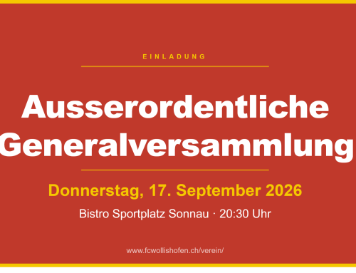 Einladung zur ausserordentlichen Generalversammlung